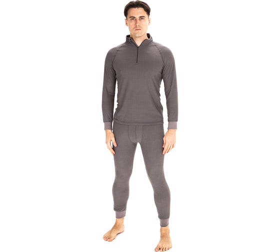 Термобелье Huntsman Thermoline ZIP серое, фактурное НФ-00000443/ 52-54/182 1