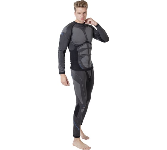 Мужское термобелье White Owl A1-389, размер L/XL, серый с черным W112758