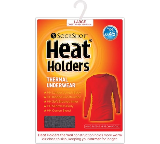 Термобелье Heat Holders лонгслив мужской, S, charcoal BTVHH93CHSML