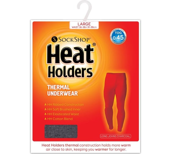Термобелье Heat Holders кальсоны мужские, S, charcoal BTLHH91CHSML