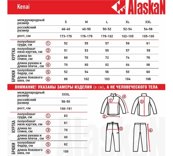 Микрофлисовый комплект Alaskan Kenai черный, размер XL AFSKBXL