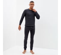 Комплект мужской термо MINAKU лонгслив, брюки, цвет графит меланж, размер 54 9688047