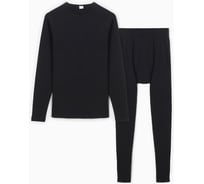 Комплект мужской термо MINAKU лонгслив/брюки, цвет черный, размер 48 7862514