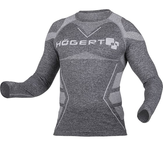 Термоодежда-бесшовная кофта HOEGERT TECHNIK OSTE, цвет графит, M-L HT5K392-M-L