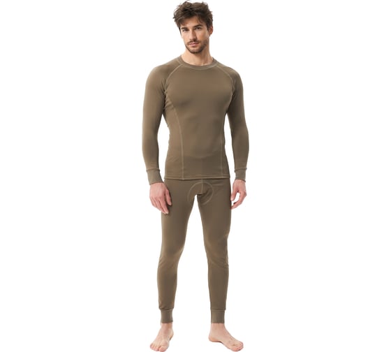 Термобельё в комплекте Сириус EcoDry RealMan фуфайка/кальсоны, хаки, размер 52 (ЧЗ) 171080