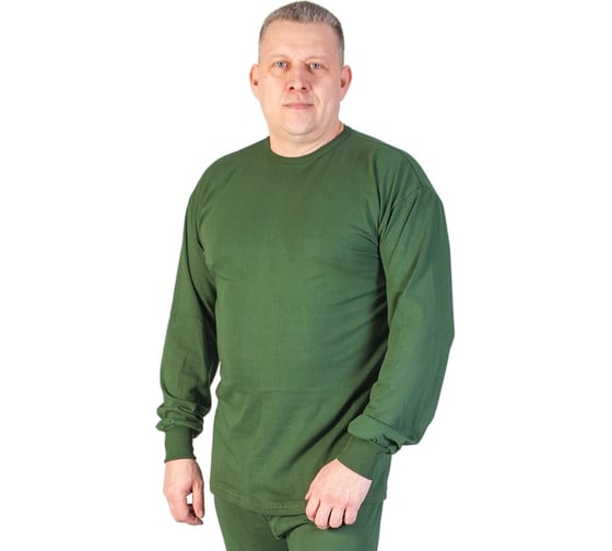 Зимняя фуфайка БЕРТА, кулирка, 100% хлопок, оливковый 717о-48-50 2
