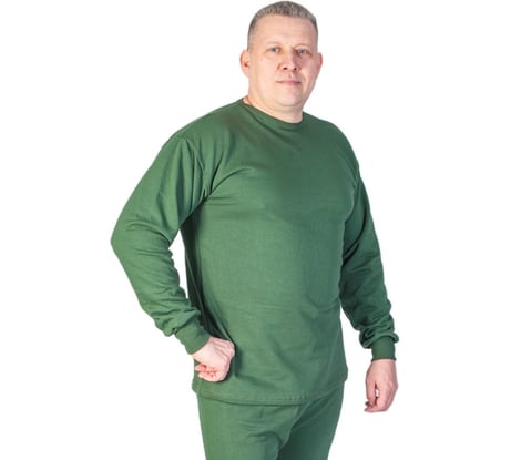 Зимняя фуфайка с начесом БЕРТА, 100% хлопок, оливковый цвет 719о-60-62