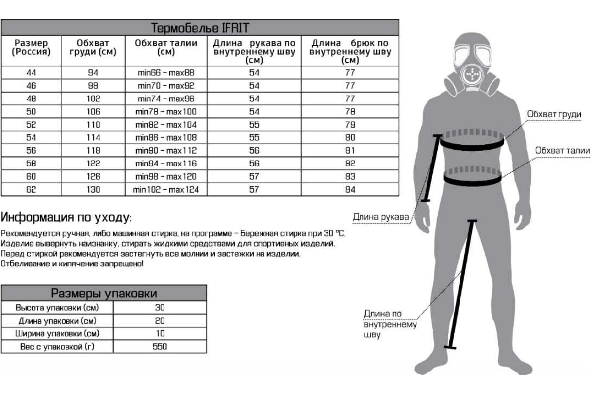 Термобелье Ifrit KriOn Comfort стрейч-флис р.48 ТБ-002-48 - выгодная цена,  отзывы, характеристики, фото - купить в Москве и РФ