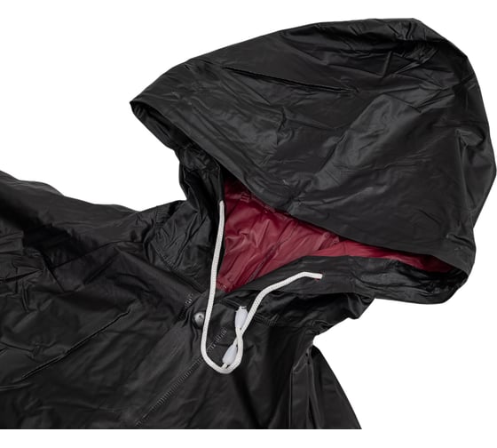 Сверхпрочный дождевик-плащ Komfi черный, ПВХ, на кнопках, 150 мкм, 121797 1