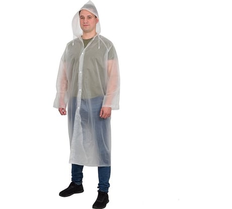 Дождевик-плащ Park RC, размер XL, 140x145 см, белый, ПЕВА 005260