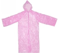 Дождевик-плащ Добросад 25 Мкрн 110*65см "Ветерок" с капюшоном, на кнопках, розовый 786-546