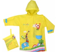 Дождевик-плащ Добросад "Веселые приключения-Слоник" с капюшоном, регулируемый манжет, желтый, р. M(73*50см) 835-844
