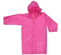 Дождевик-плащ Добросад 120 Мкрн 83см "Радуга" с капюшоном и завязками, на кнопках, розовый 786-361