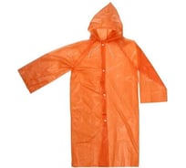 Дождевик-плащ Добросад 20 Мкрн 85см "Карина" с капюшоном и завязками, на кнопках, оранжевый 786-358