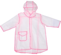 Дождевик-плащ Добросад Neo с капюшоном и завязками, на кнопках, розовый, р. XXL(72*61см) 786-0148