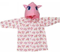 Дождевик-плащ Добросад "Волшебные звери-Радужный котенок" с капюшоном, на кнопках, р. M(57*42см) 835-879