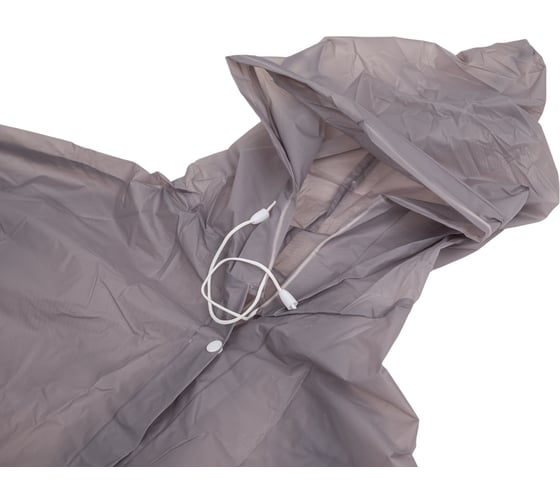Дождевик-плащ Komfi EVA, серый, на кнопках, рукава на резинках, 110 мк 139672 1