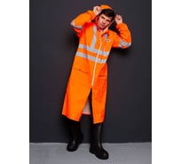 Плащ нейлоновый ПВХ ООО ГУП Бисер оранжевый СВП, размер 56-58, рост 170-176 4620202846662