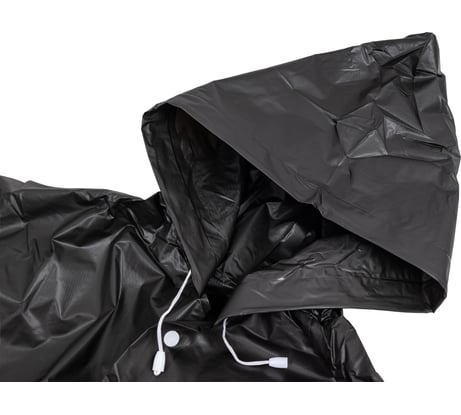Дождевик с капюшоном на кнопках Master EVA чёрный, 110 мкм 406-652