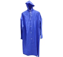 Дождевик с капюшоном на кнопках Master синий, ПВХ, 130 мкм 406-659
