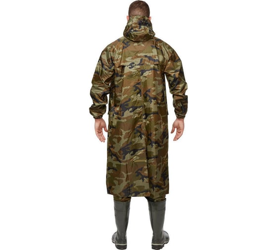 Плащ ООО Комус ПВХ Hunter зеленый КМФ, р. 52-54, рост 182-188 4603720761747 446573