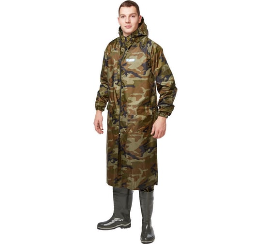 Плащ ООО Комус ПВХ Hunter зеленый КМФ р. 56-58, рост 170-176 4603720761754 446569