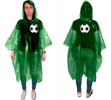 Дождевик-пончо Park RP-01-Ball с принтом Футбольный мяч, полиэтилен 003721