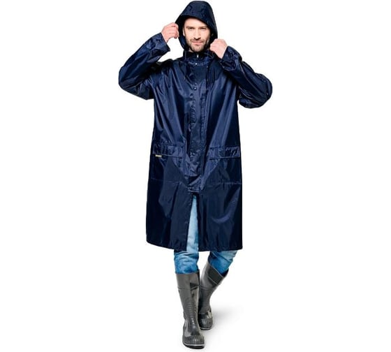 Плащ влагозащитный Эксперт Спецодежда Рейн синий р.XXL (56-58) 6446000224239