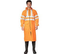Плащ влагозащитный Тайфун СОП спецодежда оранжевый 96-100/170-176 (48;50) Прабо 21414
