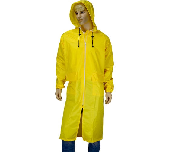 Плащ Костромская Текстильная Компания Стандарт тафета пвх застежка молния с накладными карманами и клапаном Желтый, M ( 88-92), 182-188 4660373795970 1