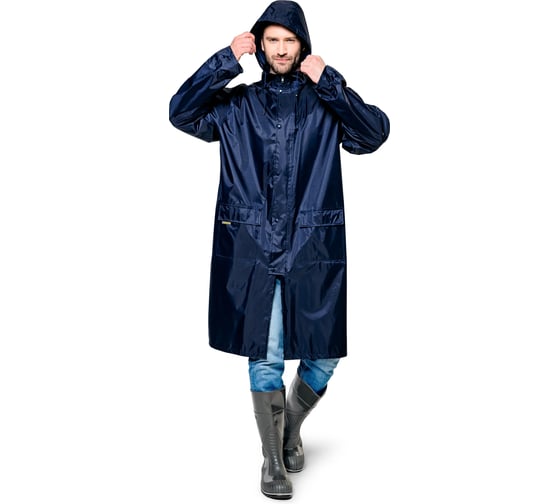 Плащ Эксперт Спецодежда влагозащитный Рейн синий, р.XXXL (60-62) 6446000224246 1