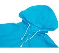 Детский дождевик с капюшоном Komfi, на 7-8 лет, голубой, ПВХ, на кнопках, 130мк, 121796