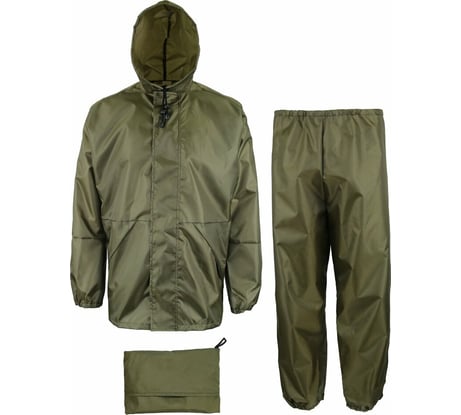 Влагозащитный костюм ЭЛЕМЕНТАЛЬ Raincoat хаки, р.52-54 ВВЗ-004-52/54-х 4680025251364
