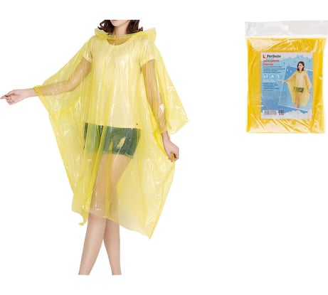 Дождевик-пончо PERFECTO LINEA желтый 28-102002