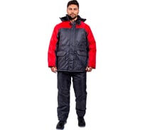 Зимний костюм с полукомбинезоном ФАКЕЛ Балтика темно-серый/красный, р. 48-50, рост 170-176 87474089.003