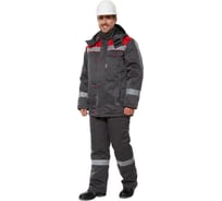 Утепленный костюм Авангард. Профессиональная экипировка Тимбер темно-cерый/красный, р.112-116/170-176 512434