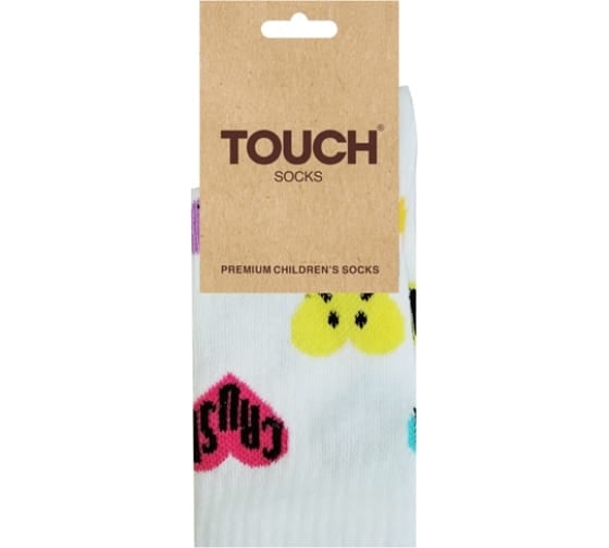 Женские носки TOUCH 2371 молочный, сердца, р.23-25 2371 м.