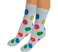 Женские носки TOUCH 2370 молочный, смайлик, р.25-27 2370 б.