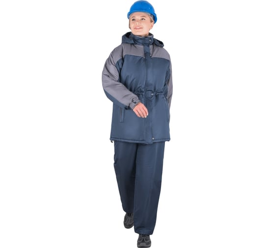Утеплённый женский костюм ГК Спецобъединение ВЕГА, темно-синий/серый, размер 96-100, рост 170-176 Кос 699/ 96/170 1