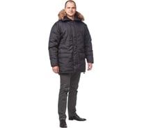 Рабочая мужская зимняя куртка ООО Комус Аляска удлиненная, черный, р. 48-50, рост 182-188 682004