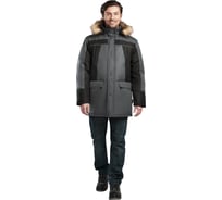 Утепленная куртка ГК Спецобъединение СКАНДИНАВИЯ ЛЮКС серый/чёрный, размер 120-124, рост 182-188 Кур 316/120/182