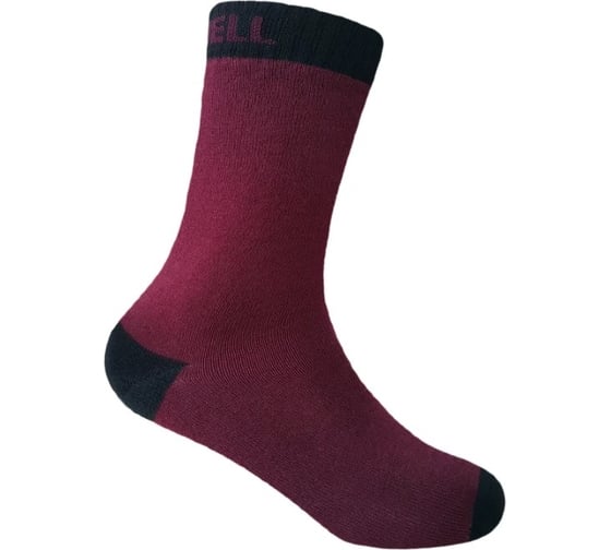 Водонепроницаемые детские носки DexShell Ultra Thin Children Socks M (18-20 см), бордовые DS543BBM 1