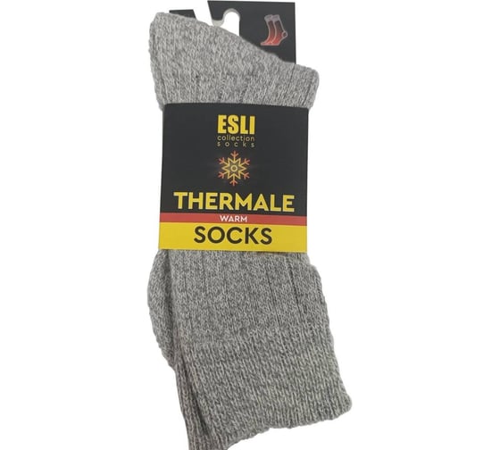 Носки мужские ESLI WS001 TERMALE (Термоноски) SOCKS WARM размер 27-29, серый 1001332250040016 1