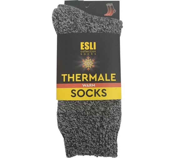 Носки мужские ESLI WS001 TERMALE (Термоноски) SOCKS WARM размер 27-29, темно-серый 1001332250040017 1