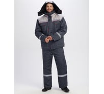 Костюм зимний ФАКЕЛ Фаворит-1 IMP ткань Смесовая, 240 г/кв. м, брюки, темн. серый/светл. серый, размер 44-46, рост 182-188 87491230.003