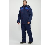 Зимний костюм Флофт-2, ткань Смесовая, 210, полукомбинезон, темно-синий/васильковый, 56-58; 170-176 Факел 87473573.007