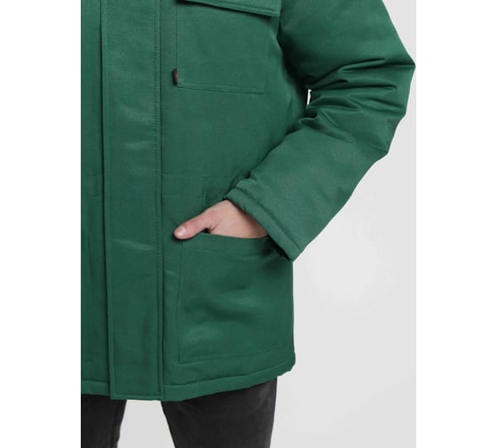 Куртка зимняя ФАКЕЛ Бригада NEW ткань Смесовая, 210 г/кв. м, зеленый/лимонный, размер 68-70, рост 170-176 87487711.013