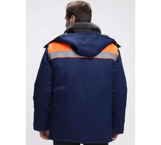 Куртка зимняя ФАКЕЛ Бригада NEW ткань Смесовая, 210 г/кв. м, темн. синий/оранжевый, размер 52-54, рост 182-188 87466427.007