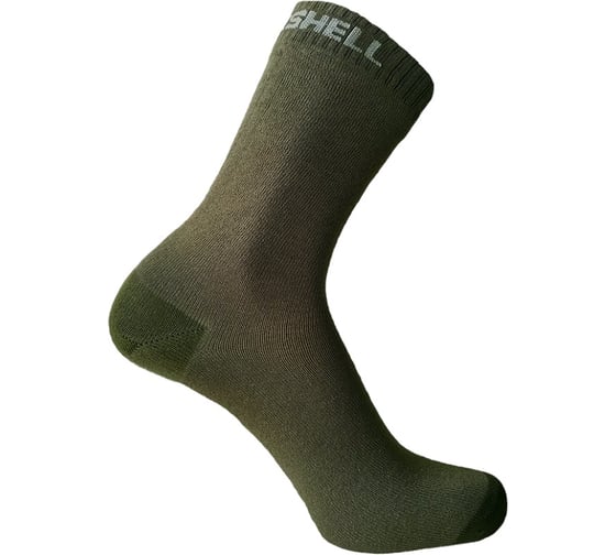 Водонепроницаемые носки DexShell Ultra Thin Crew, S/36-38, оливковый/зеленый DS683OGS