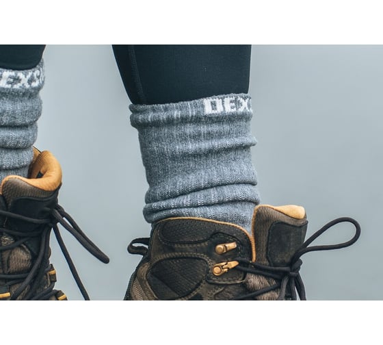 Водонепроницаемые носки DexShell Terrain Walking, серые M/39-42, DS828HGM